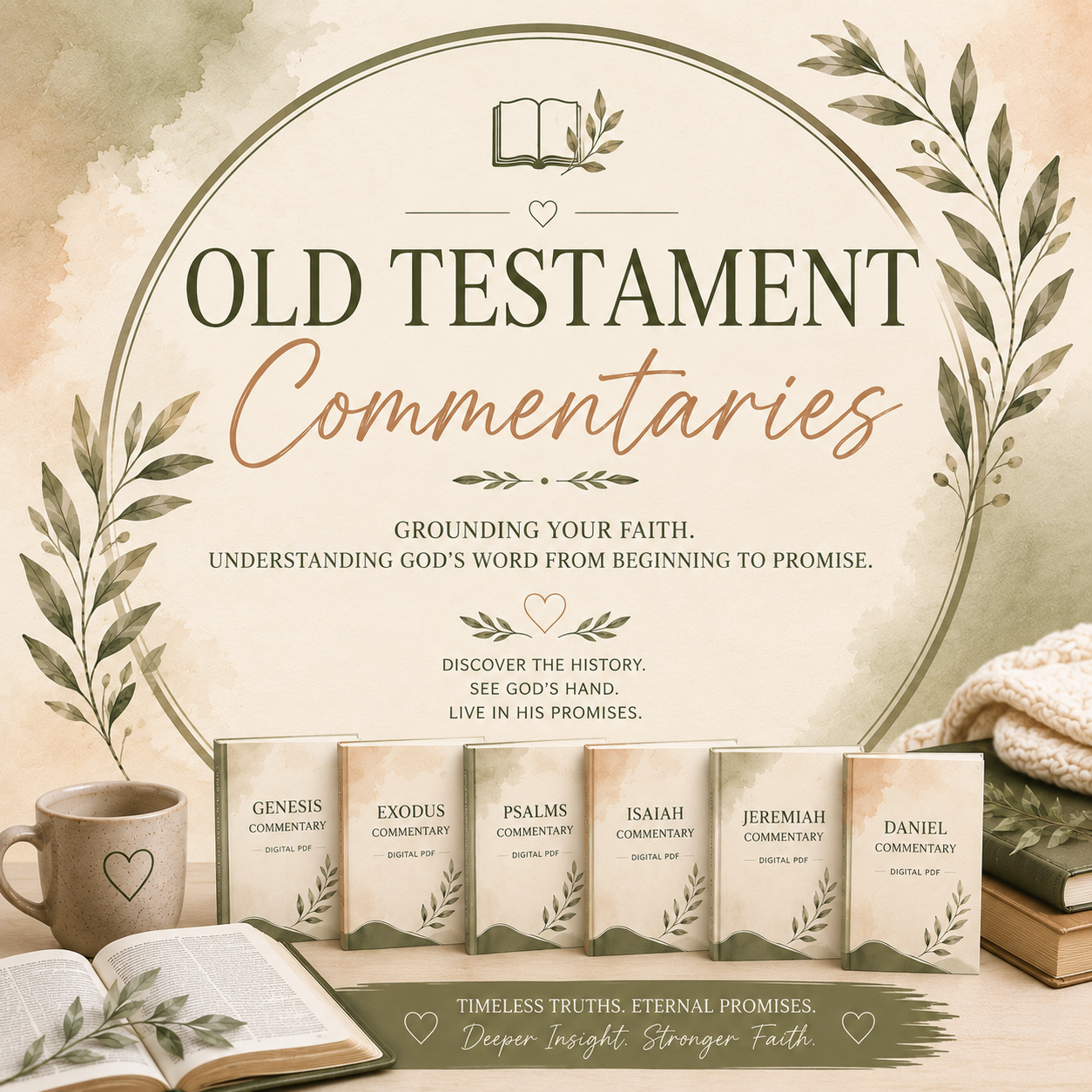 Old Testament Commentary Series featuring verse-by-verse Bible commentaries covering Genesis through Malachi with historical context, practical application, and biblical insights.